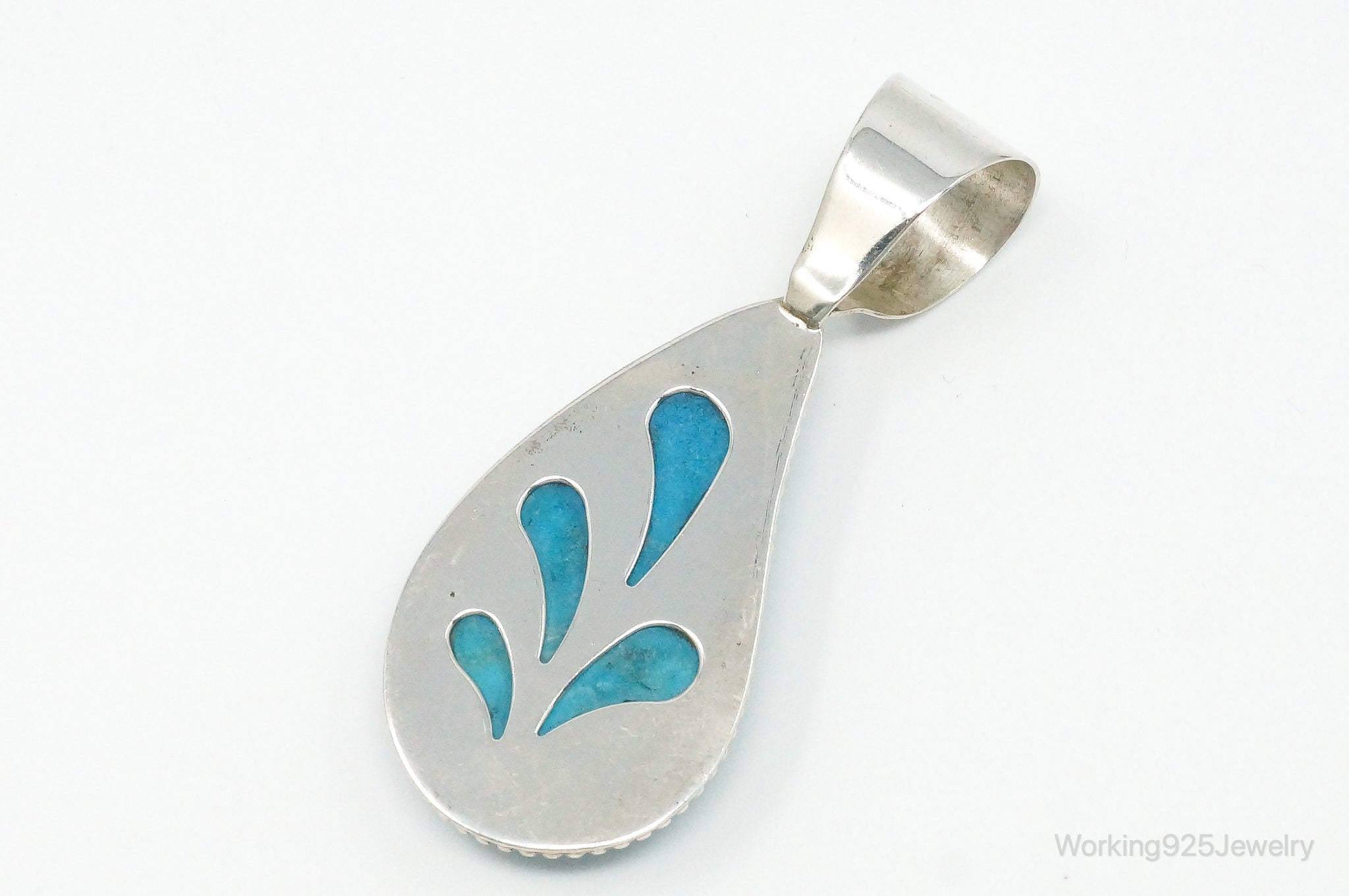 Vintage Desert Rose Trading Co Large Turquoise Sterling Silver Pendant | Jewelry > Necklaces > Pendants | Wiccan Center