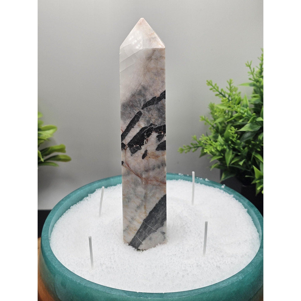 Zebra Stone resin candle