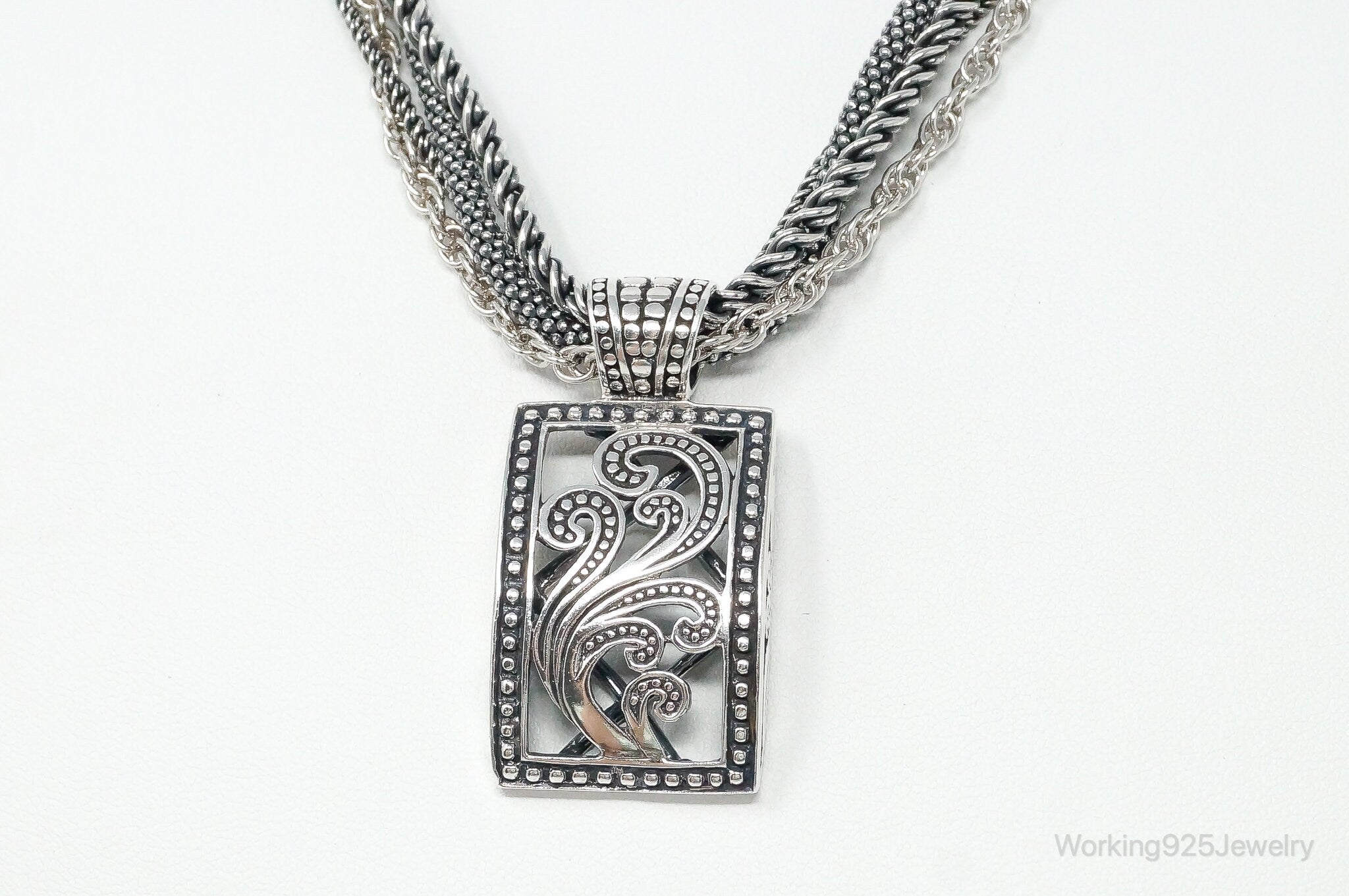 Designer Silpada Four Strand Chain Sterling Silver Necklace | Jewelry > Necklaces > Pendants | Wiccan Center