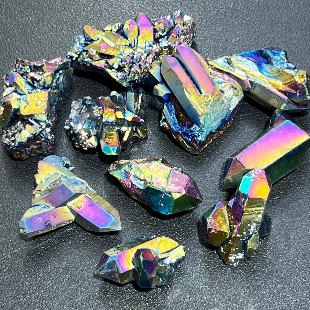 Titanium Aura Quartz Crystal Clusters And Rough Raw Points Wholesale | Home & Living > Home Decor > Home Accents > Rocks & Geodes | Wiccan Center