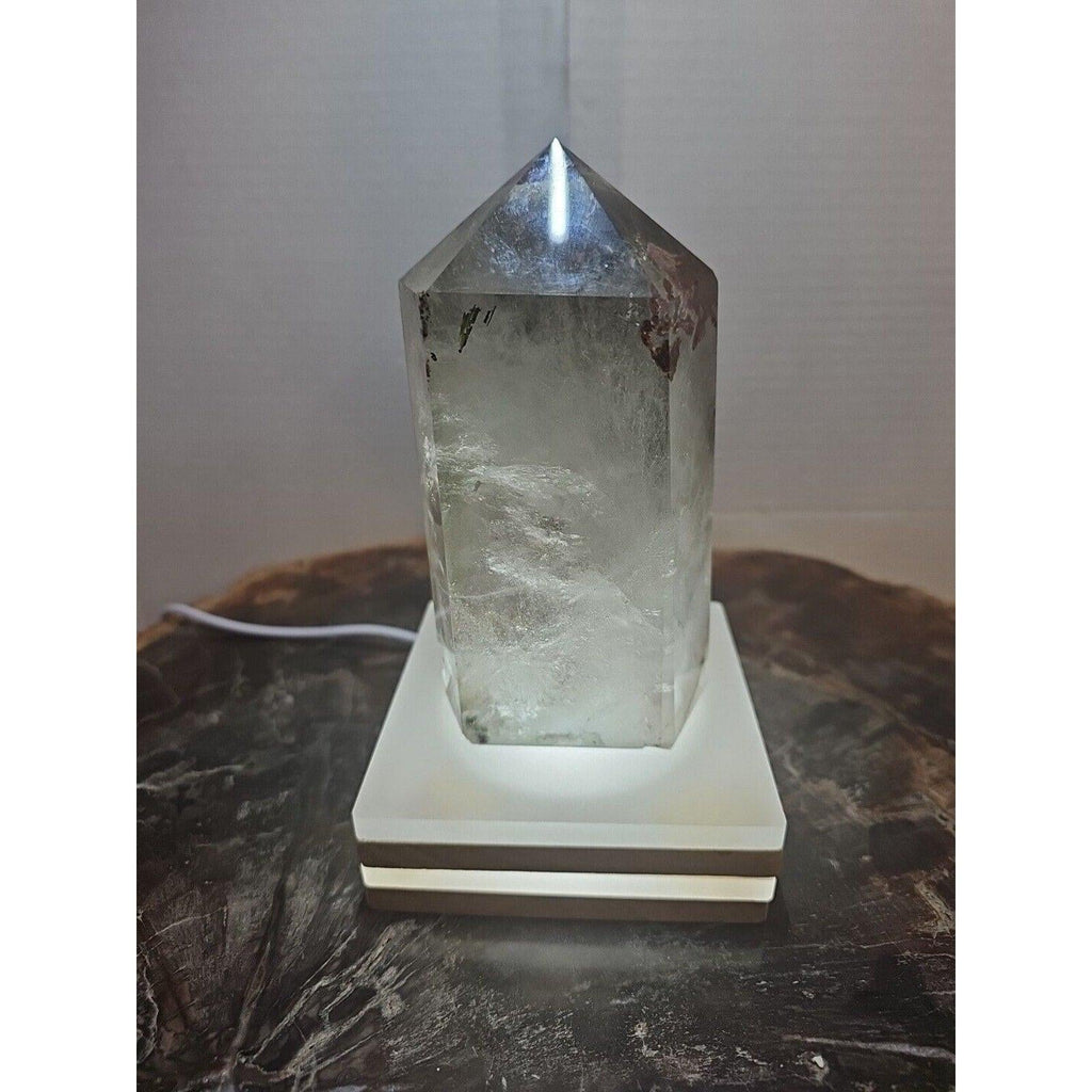 Madagascar Green Ghost Phantom Quartz Obelisk - 1.73LB Vitreous Healing Point | CrystalCloud Company | Crystal Points & Towers | Wiccan Center