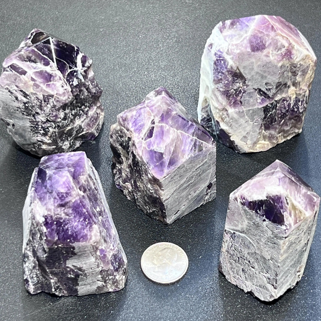 Banded Amethyst Crystal Point Tower Carving Gemstone Home Decor Supply | Home & Living > Home Decor > Home Accents > Rocks & Geodes | Wiccan Center