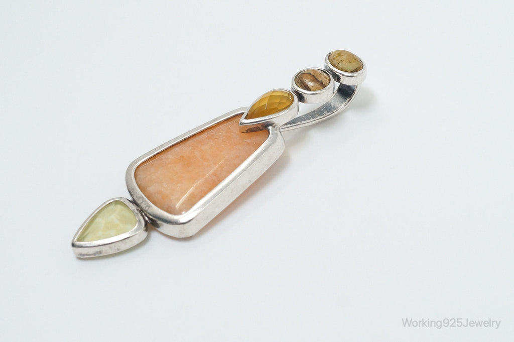 Vintage Designer Whitney Kelly Multi Gem Sterling Silver Pendant | Jewelry > Necklaces > Pendants | Wiccan Center