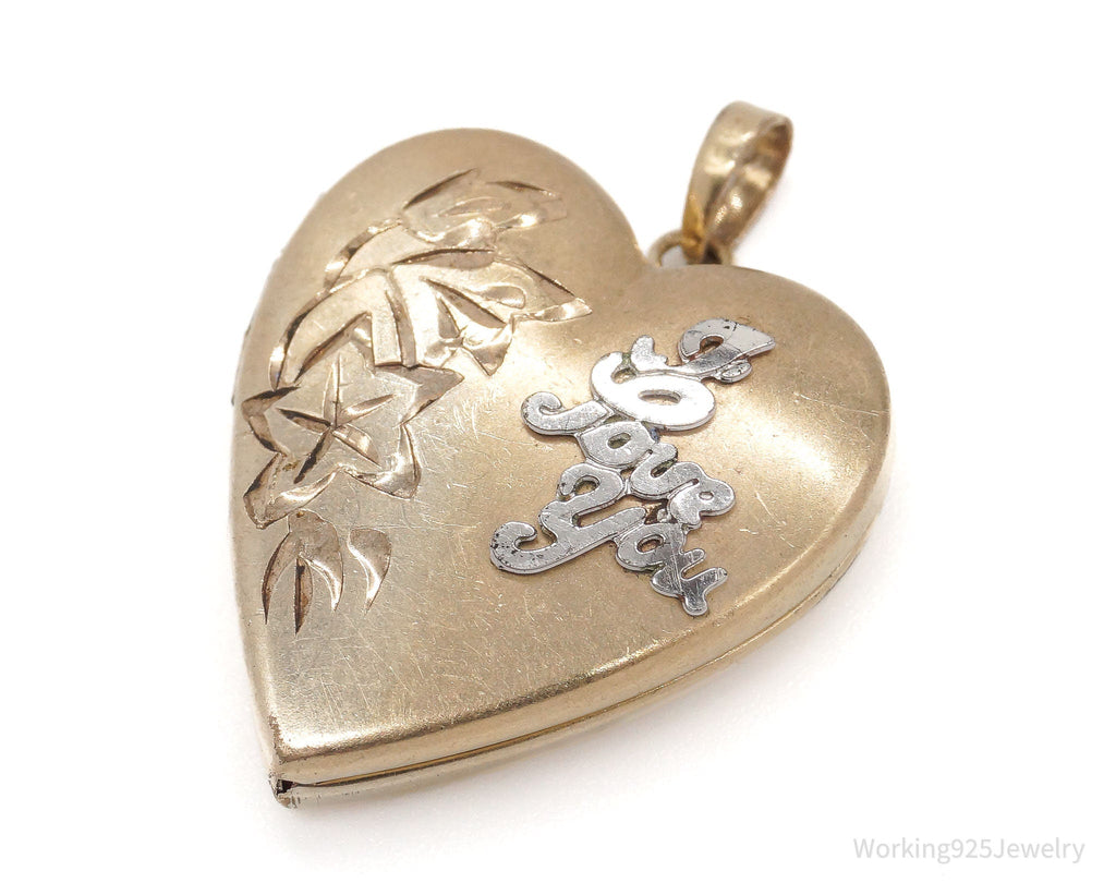 Vintage 14K Gold Filled "I Love You" Heart Locket Pendant | Jewelry > Necklaces > Pendants | Wiccan Center