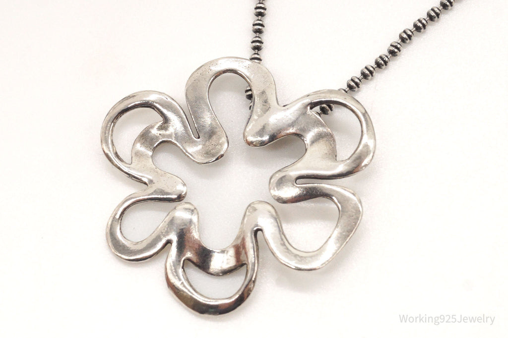 Vintage Designer Silpada Retired Flower Sterling Silver Necklace | Jewelry > Necklaces > Pendants | Wiccan Center