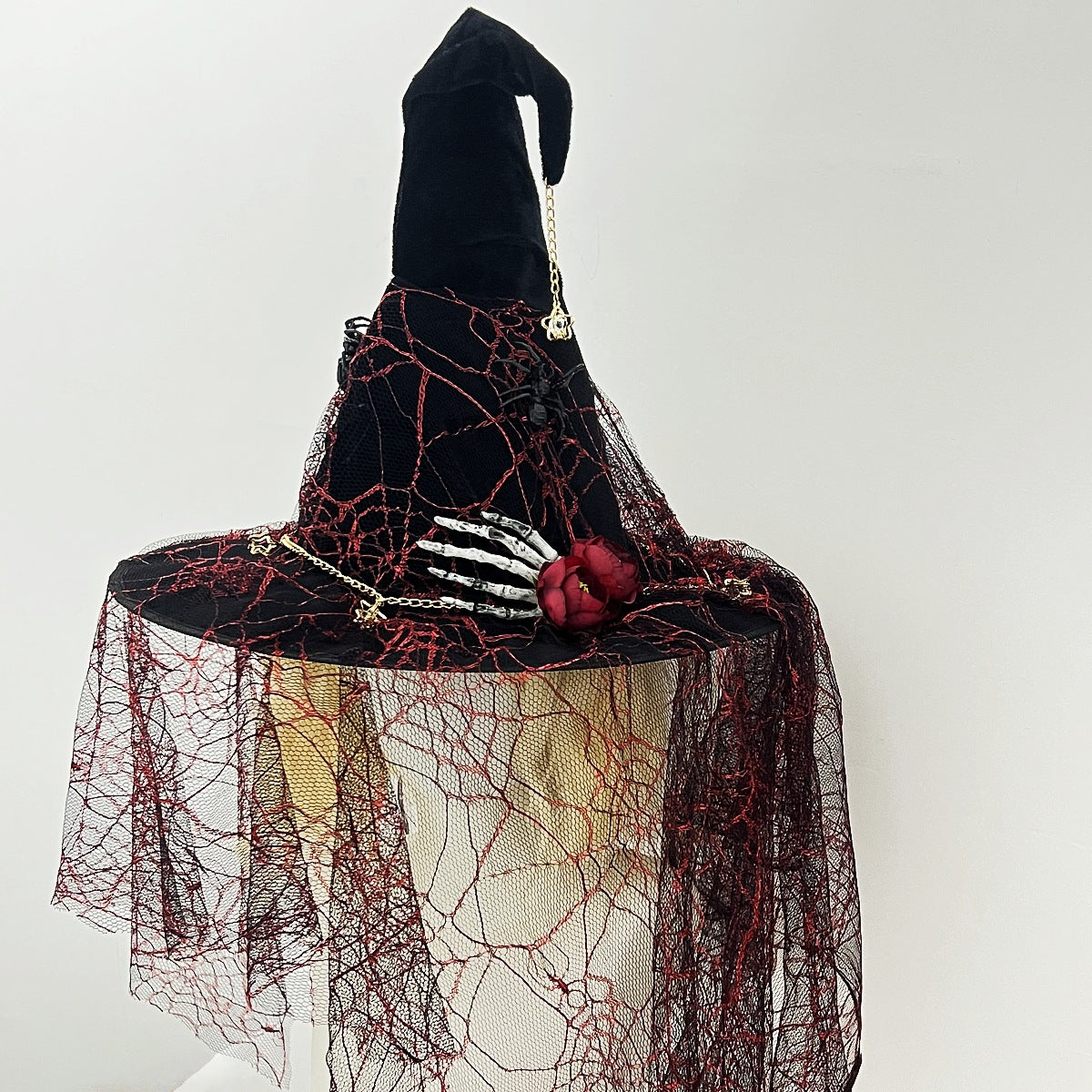 Halloween Witch Hat Vintage Lace Veil Cap | 0 | Wiccan Center