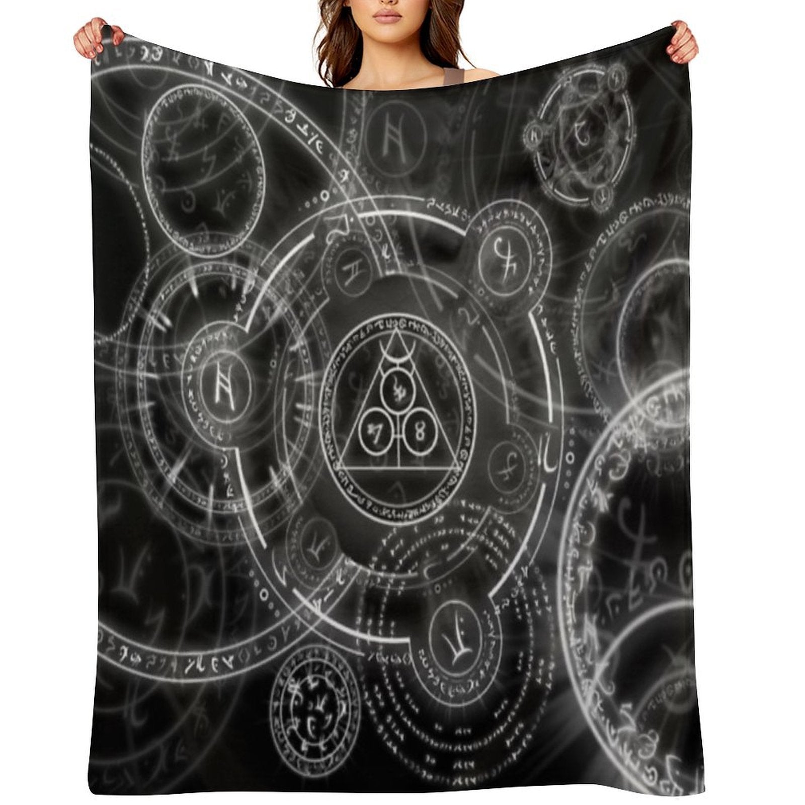 Viking Runes Travel-friendly Throw Blanket