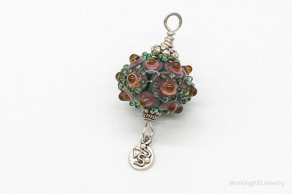 Vintage Large Glass Sterling Silver Pendant | Jewelry > Necklaces > Pendants | Wiccan Center