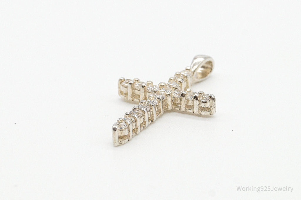 Vintage Designer Avon Cubic Zirconia Cross Sterling Silver Pendant | Jewelry > Necklaces > Pendants | Wiccan Center