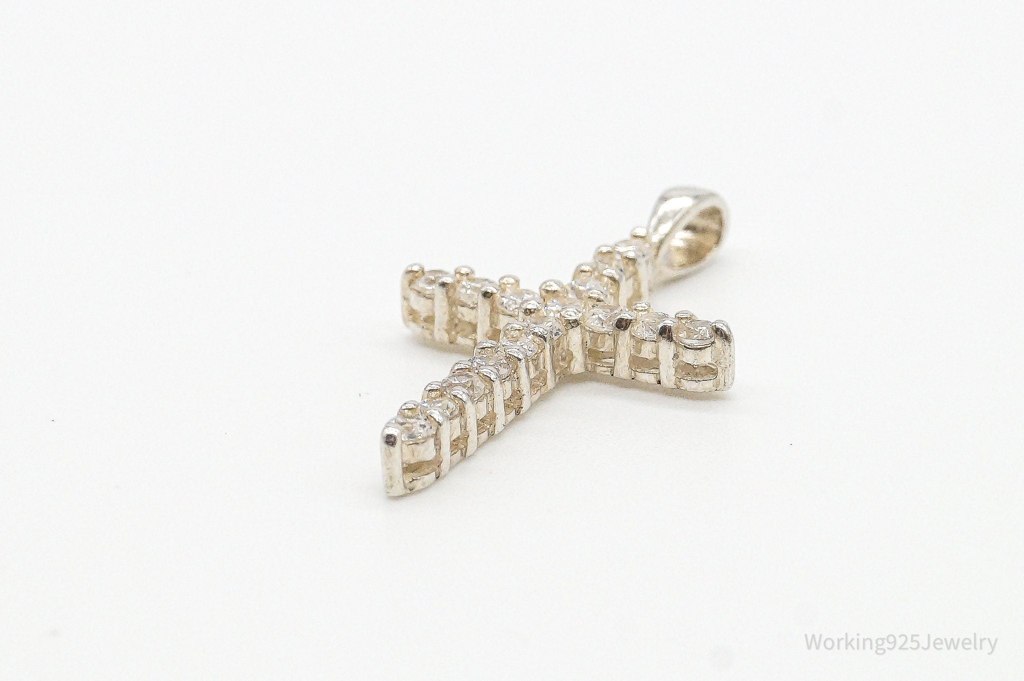 Vintage Designer Avon Cubic Zirconia Cross Sterling Silver Pendant | Jewelry > Necklaces > Pendants | Wiccan Center