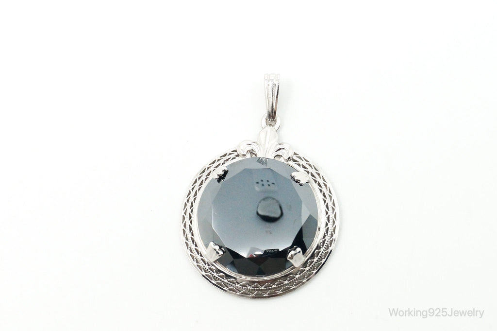 Vintage Designer Sorrento Hematite Sterling Silver Pendant | Jewelry > Necklaces > Pendants | Wiccan Center