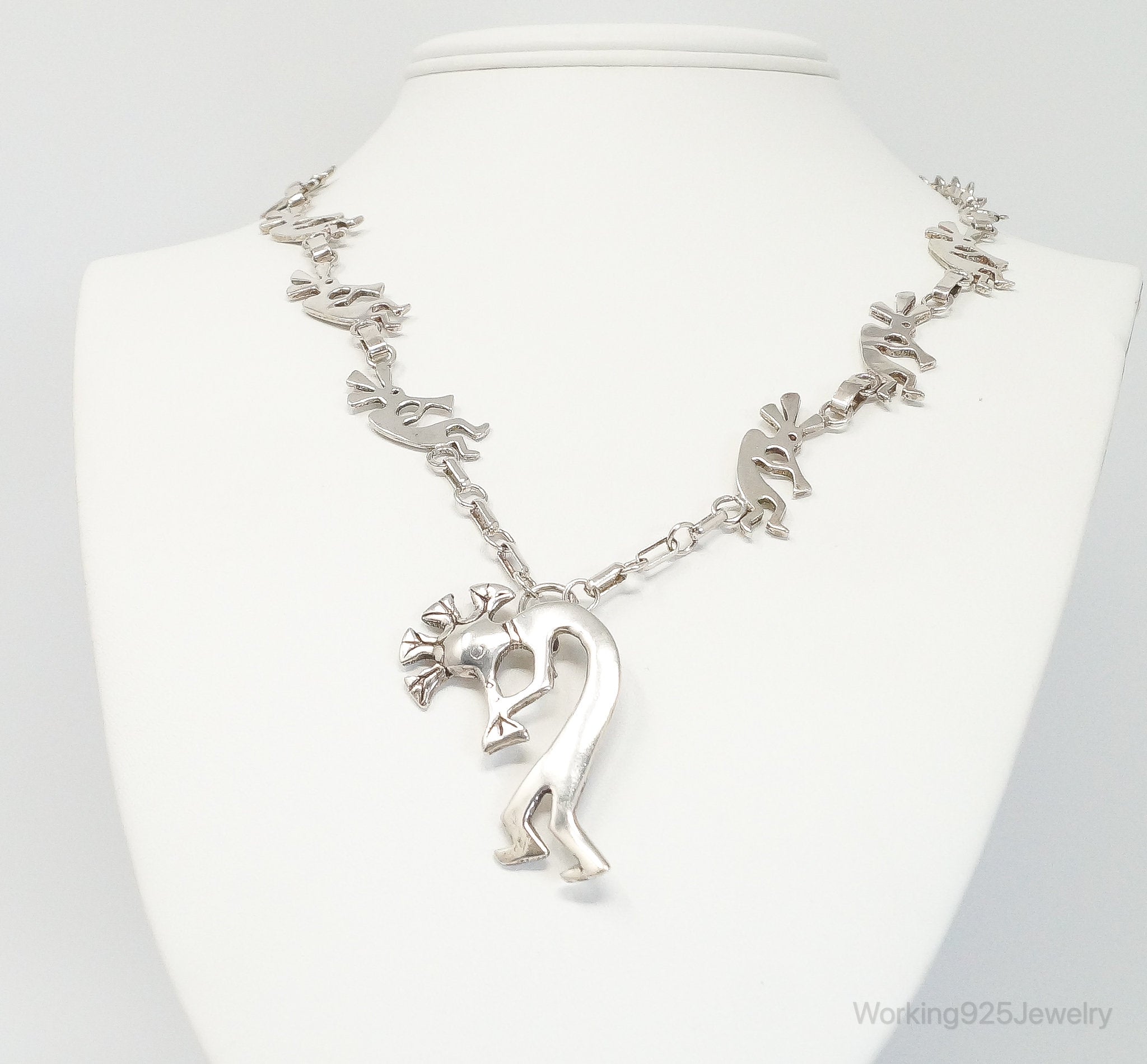 Vintage Native America GSNM Dancing Kokopelli Sterling Silver Necklace | Jewelry > Necklaces > Pendants | Wiccan Center