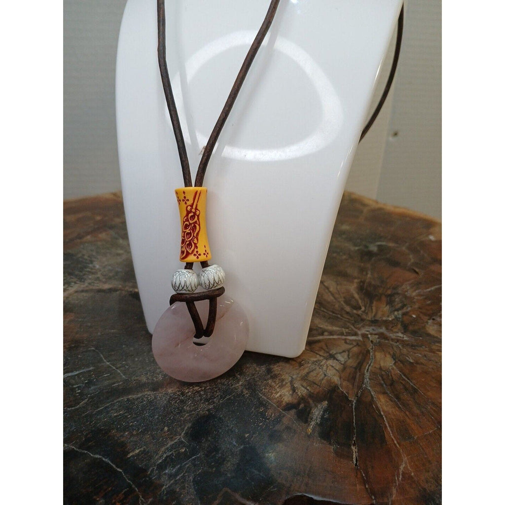Rose Quartz Pendant Necklace — Handcrafted Natural Stone | CrystalCloud Company
