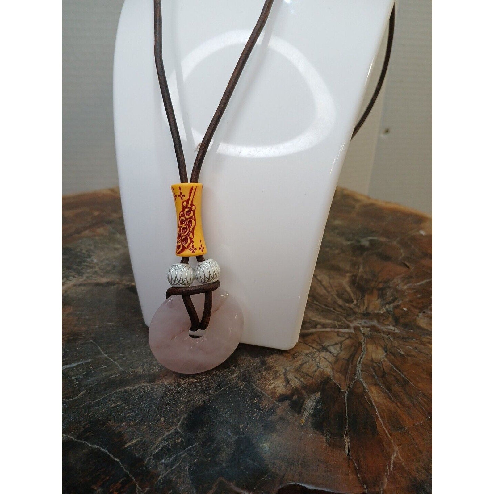 Rose Quartz Pendant Necklace — Handcrafted Natural Stone | CrystalCloud Company