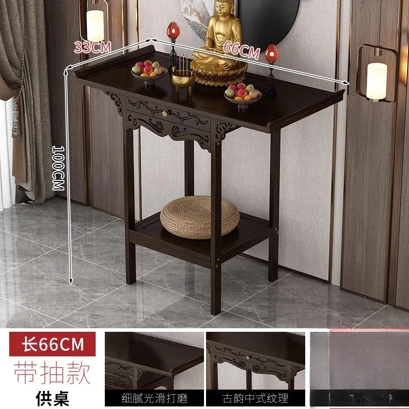 Standing Cabinet Altar – Buddha Table & Home Incense Offering Stand