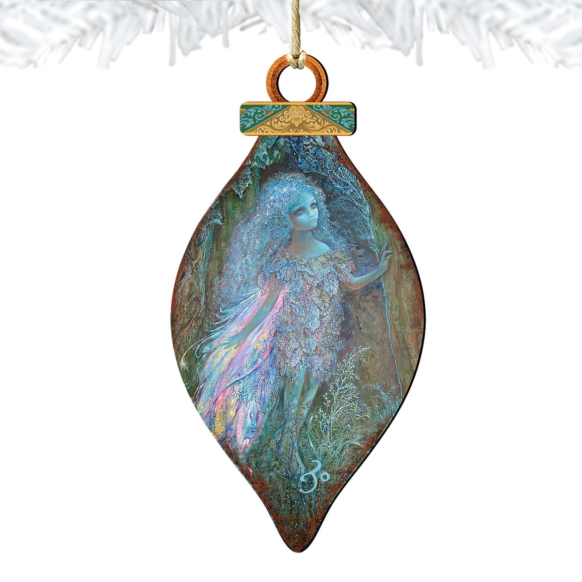 Forest Fairy Wooden Ornaments by Josephine Wall - Christmas Decor - 845620-JW | Wooden Ornaments | Wiccan Center