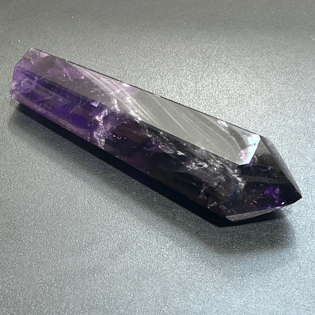 Large Dark Amethyst Crystal Faceted Standing Tower Carving | Home & Living > Home Decor > Home Accents > Rocks & Geodes | Wiccan Center