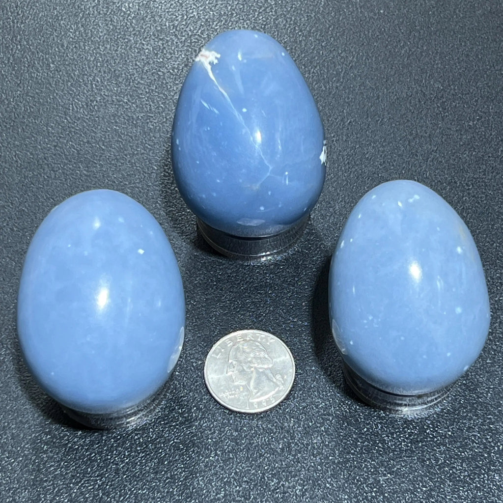Blue Angelite Crystal Egg Carving Wholesale | Home & Living > Home Decor > Home Accents > Rocks & Geodes | Wiccan Center