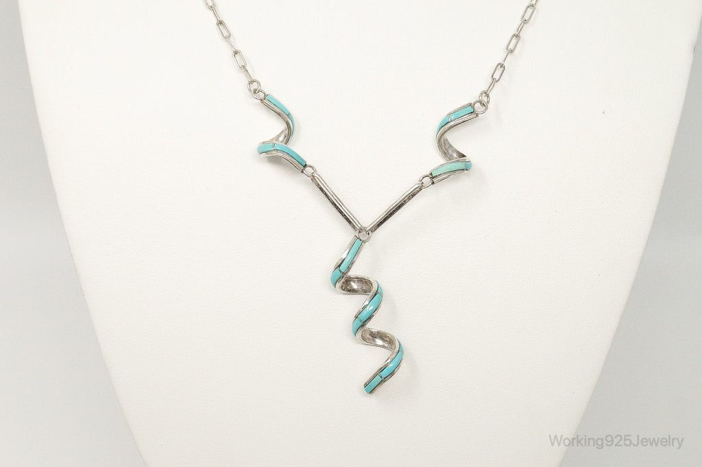 VTG Handmade Native American Zuni RDB Turquoise Sterling Silver Necklace | Jewelry > Necklaces > Pendants | Wiccan Center