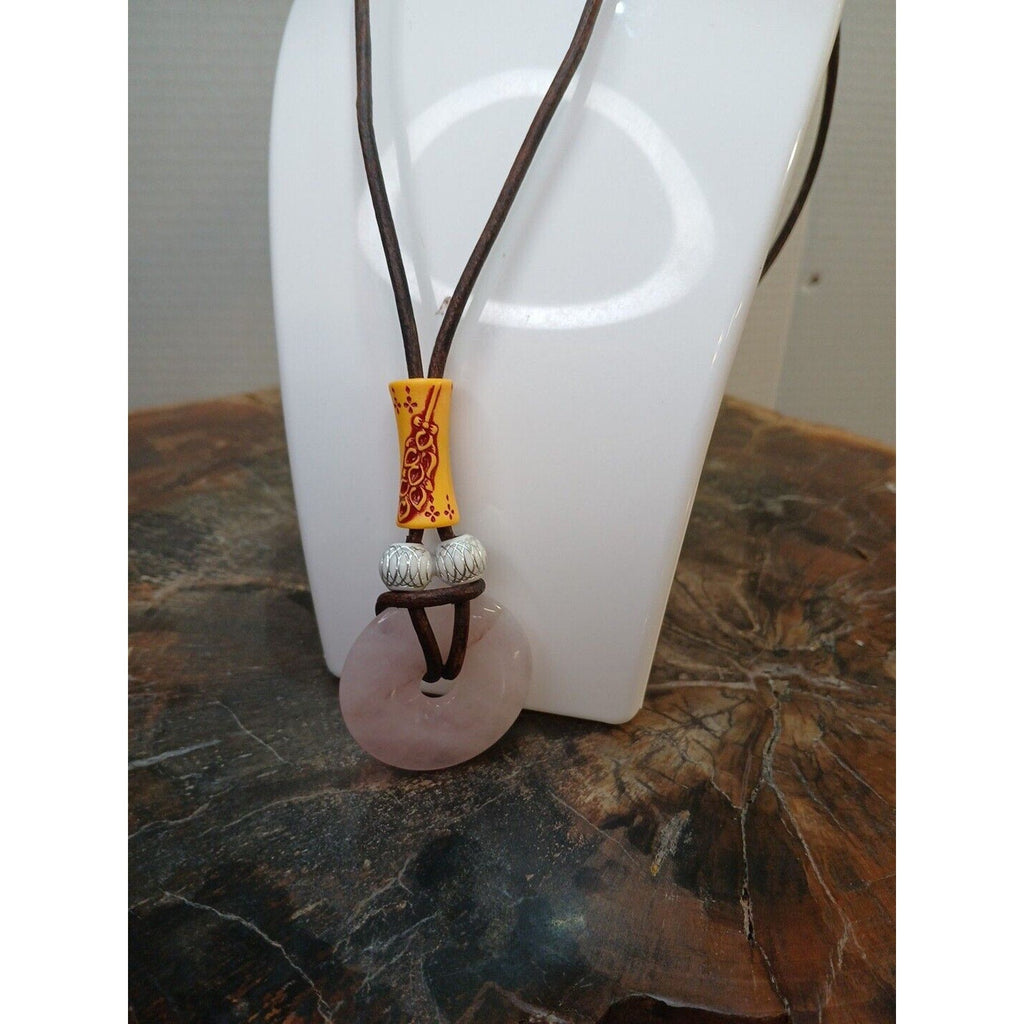 Rose Quartz Pendant Necklace — Handcrafted Natural Stone | CrystalCloud Company