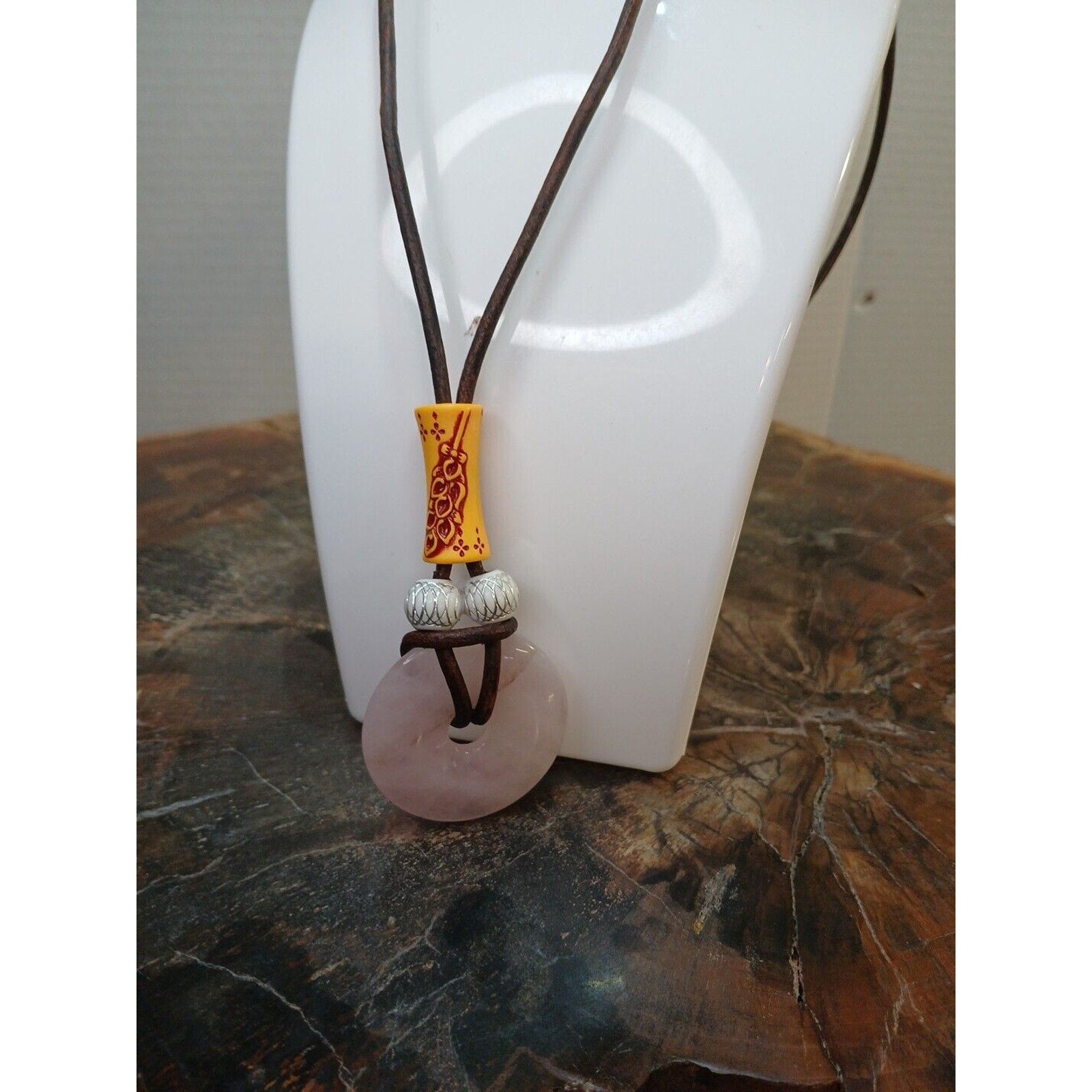 Rose Quartz Pendant Necklace — Handcrafted Natural Stone | CrystalCloud Company