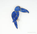 Vintage Handmade Lapis Lazuli Parrot 980 Silver Southwestern Brooch Pendant | Jewelry > Necklaces > Pendants | Wiccan Center