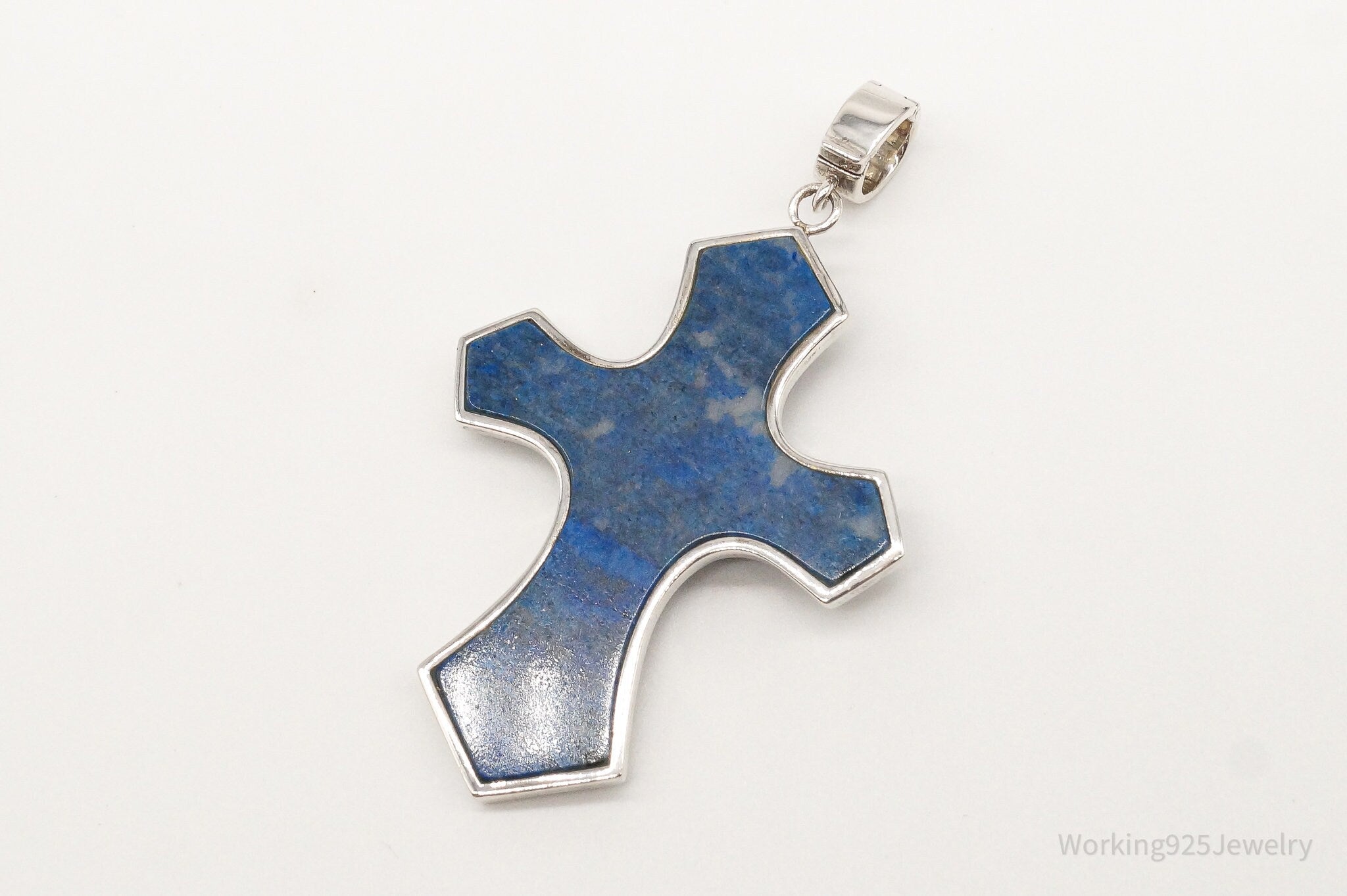 Designer Whitney Kelly Large Lapis Lazuli Cross Sterling Silver Pendant | Jewelry > Necklaces > Pendants | Wiccan Center