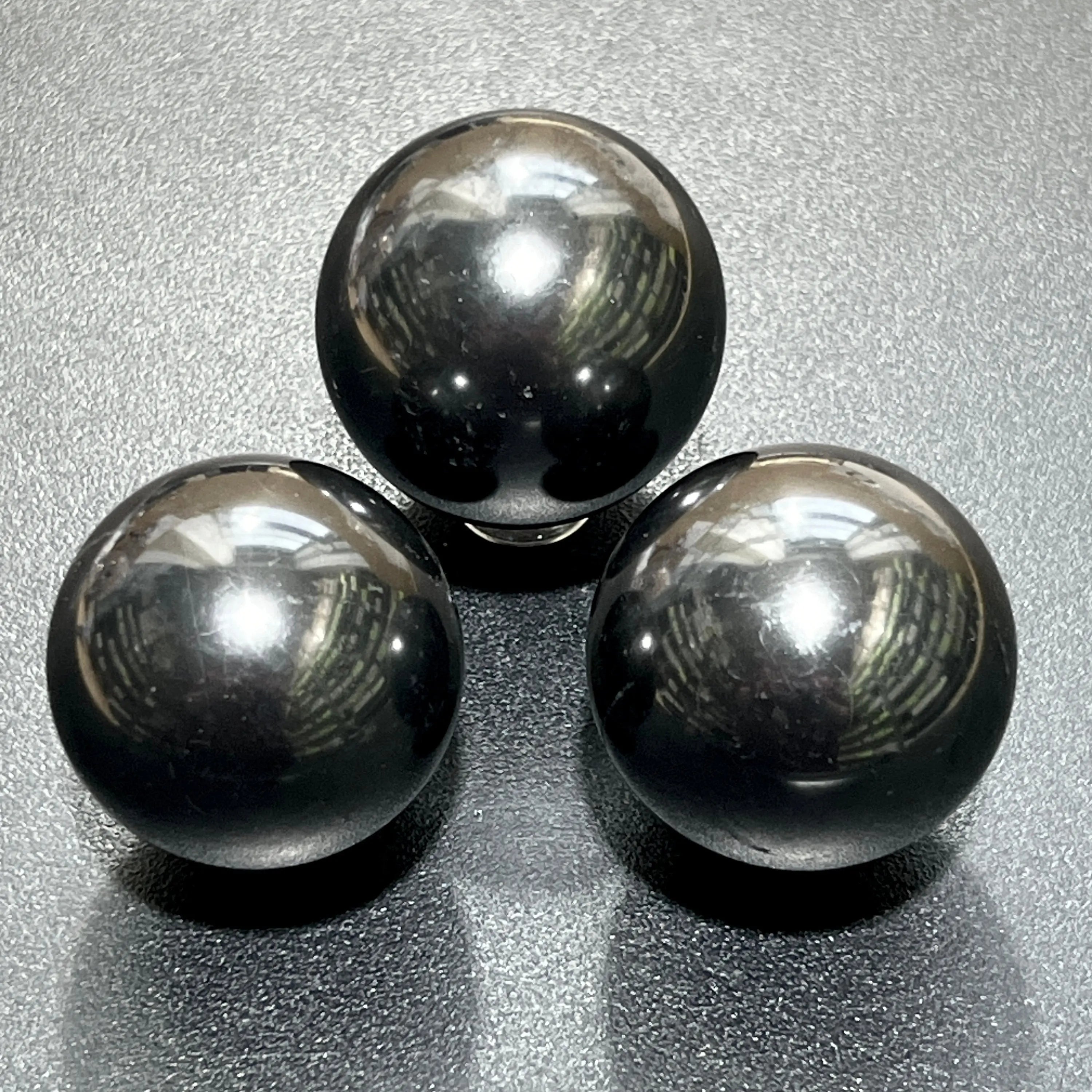 Shungite Sphere (1.5 Inch) Polished Karelian Russian Mineralized Carbon | Home & Living > Home Decor > Home Accents > Rocks & Geodes | Wiccan Center
