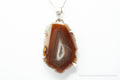 Vintage Large Brown Crazy Lace Agate Sterling Silver Necklace | Jewelry > Necklaces > Pendants | Wiccan Center