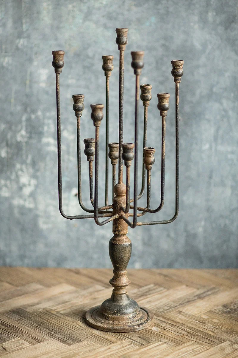 Black 13-Candle Iron Candelabra | | Wiccan Center