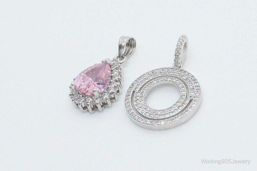 Vintage Pink Topaz Cubic Zirconia Sterling Silver Necklace Pendants | Jewelry > Necklaces > Pendants | Wiccan Center