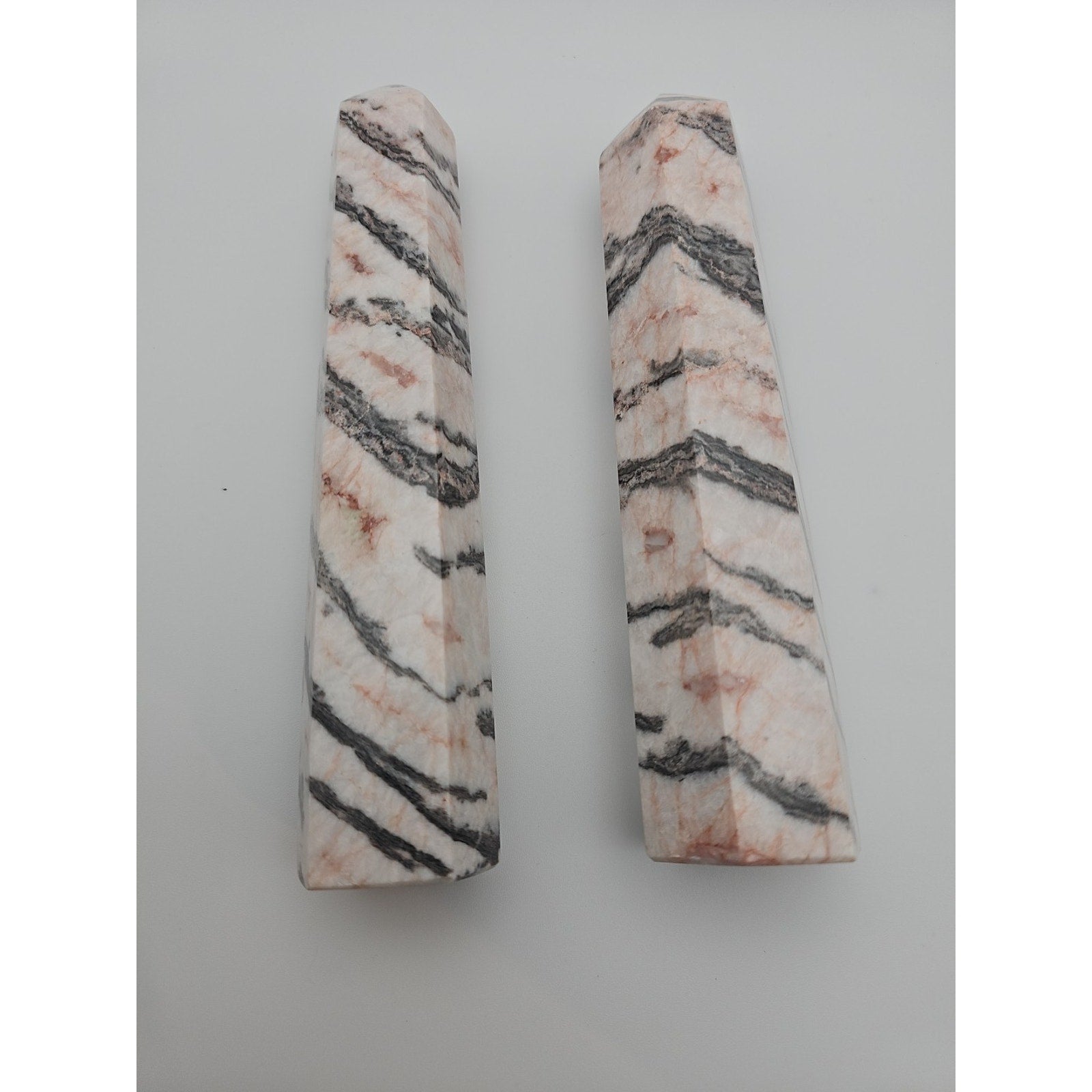 Pink Zebra Jasper 2.37lbs 1 Pair | Crystal Points & Towers | Wiccan Center