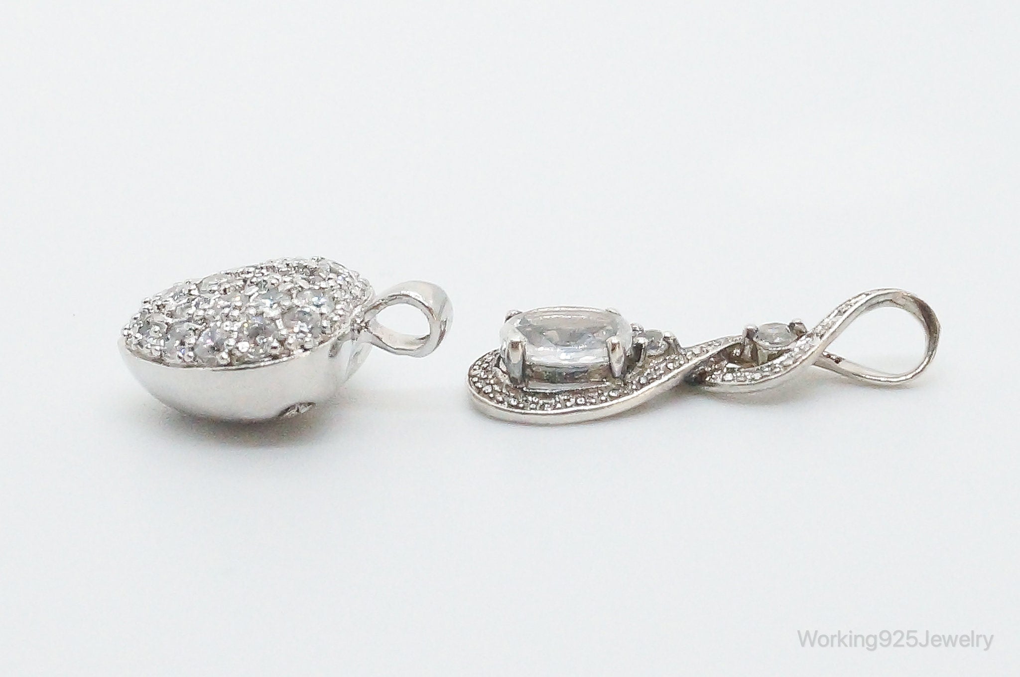 Vintage Cubic Zirconia Sterling Silver Necklace Pendants | Jewelry > Necklaces > Pendants | Wiccan Center