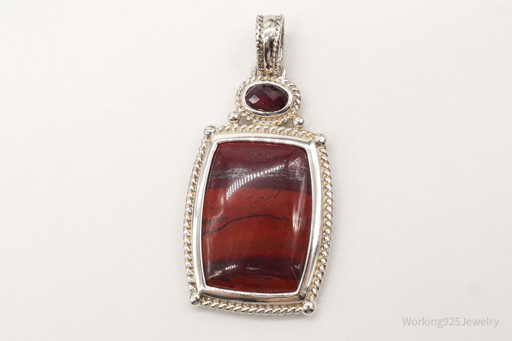 Large Designer Whitney Kelly Red Jasper Garnet Sterling Silver Pendant | Jewelry > Necklaces > Pendants | Wiccan Center