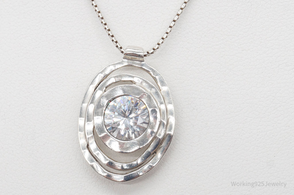 VTG Designer Silpada Large Cubic Zirconia Sterling Silver Necklace | Jewelry > Necklaces > Pendants | Wiccan Center