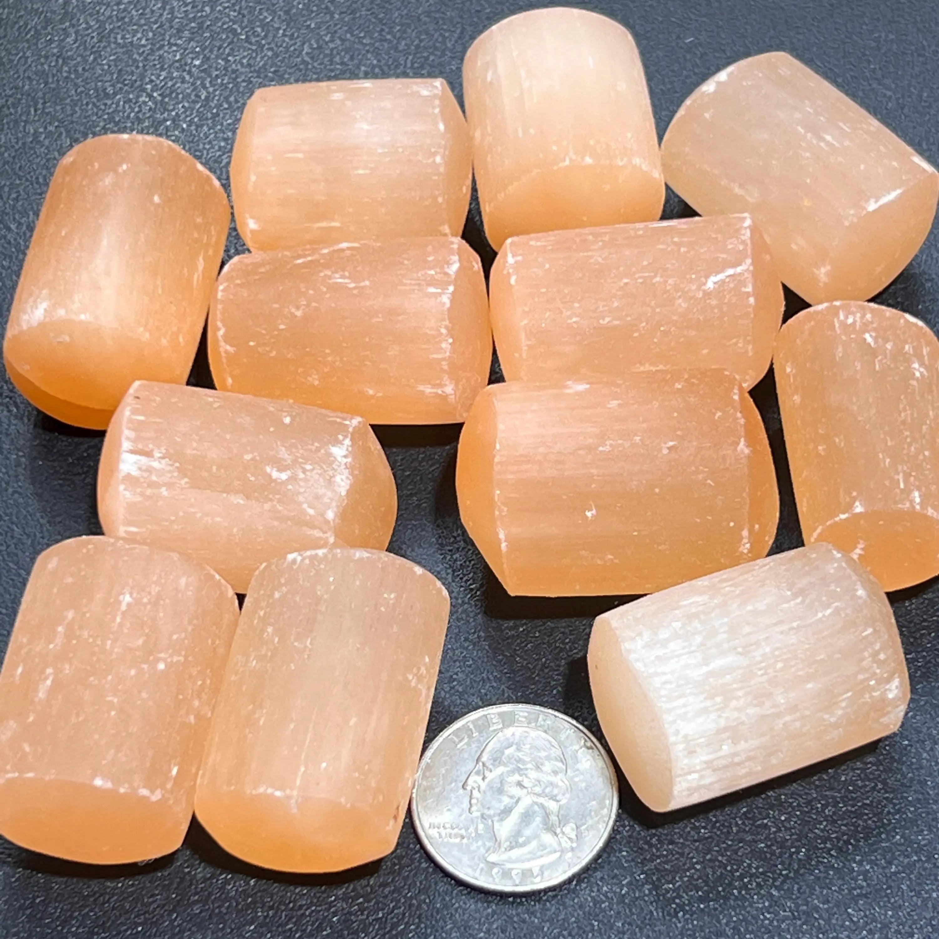 Orange Red Selenite Crystal Tumbled Stones (By The Piece Or Pound) Wholesale | Home & Living > Home Decor > Home Accents > Rocks & Geodes | Wiccan Center