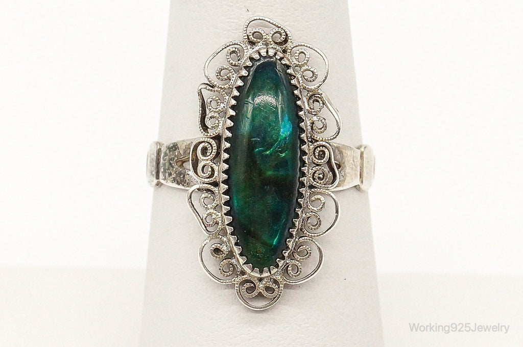 Vintage Native American Paua Abalone Shell Sterling Silver Ring - SZ 6.75 | Jewelry > Rings | Wiccan Center