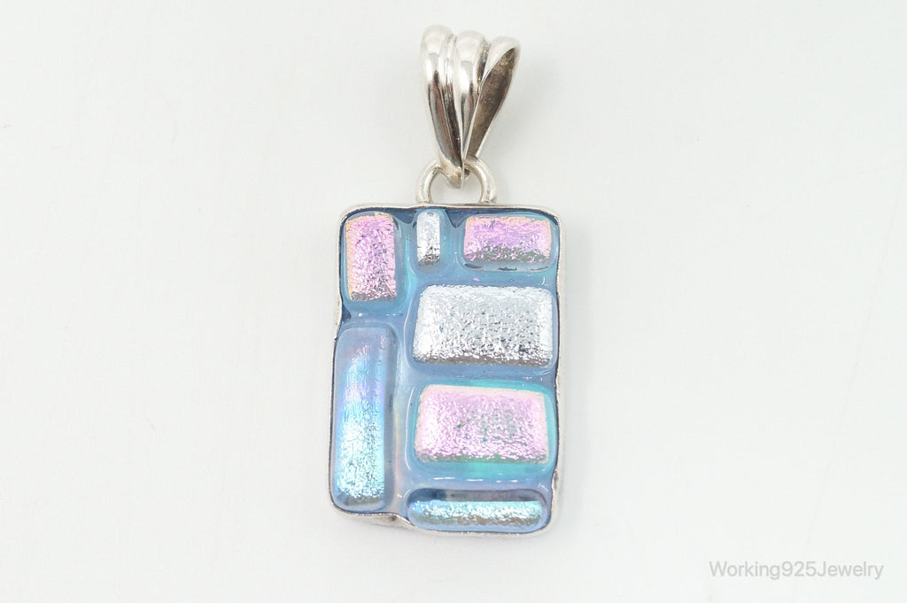 Vintage Large Art Glass 900 Silver Necklace Pendant | Jewelry > Necklaces > Pendants | Wiccan Center