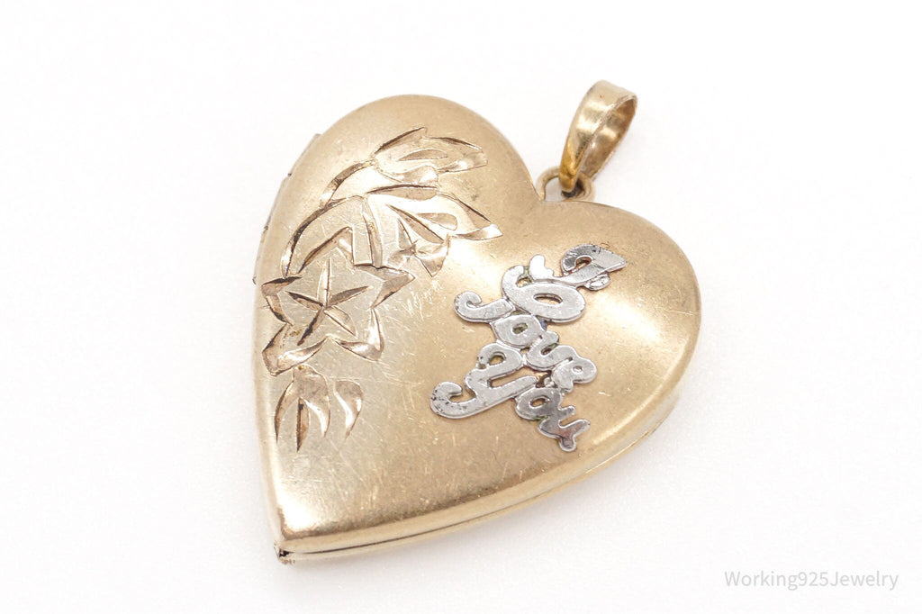 Vintage 14K Gold Filled "I Love You" Heart Locket Pendant | Jewelry > Necklaces > Pendants | Wiccan Center