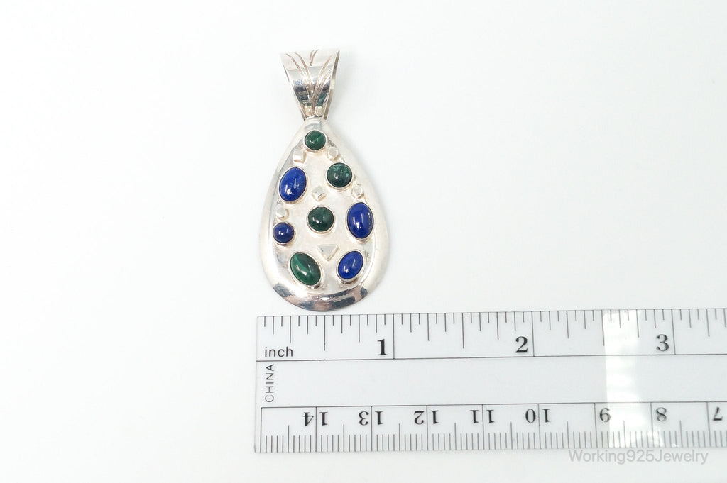Large Desert Rose Trading Lapis Lazuli Malachite Sterling Silver Pendant | Jewelry > Necklaces > Pendants | Wiccan Center