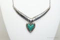 Vintage Designer Carolyn Pollack Turquoise Heart Sterling Silver Necklace | Jewelry > Necklaces | Wiccan Center
