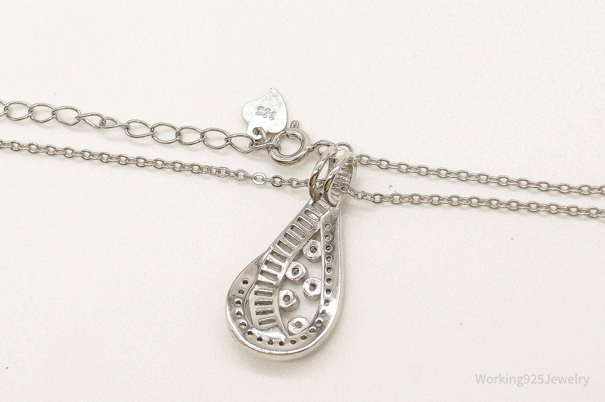 Designer Ryze Cubic Zirconia Sterling Silver Necklace | Jewelry > Necklaces > Pendants | Wiccan Center