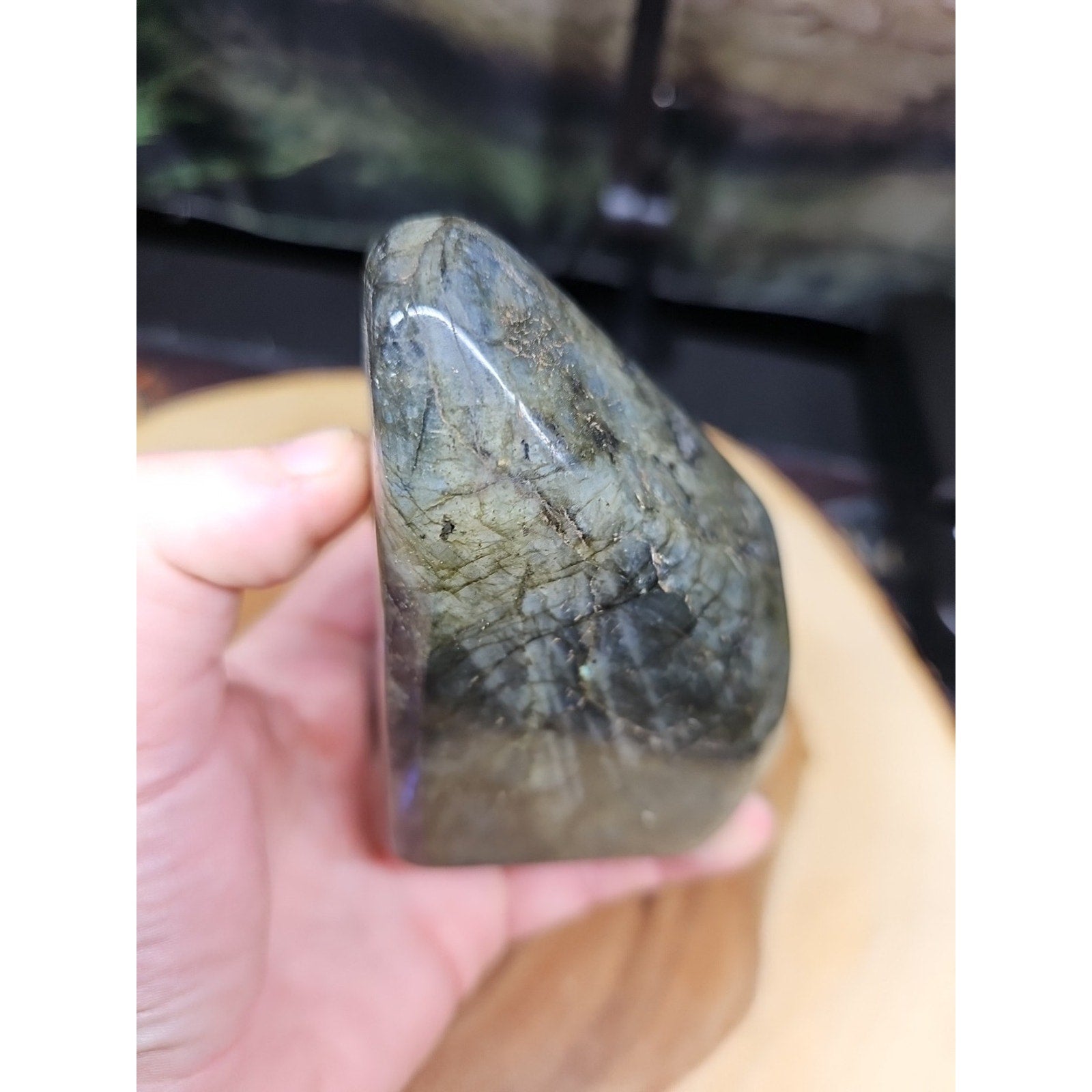 1.45LB 1Pcs Natural Rainbow Labradorite Crystal Spectrolite Stone