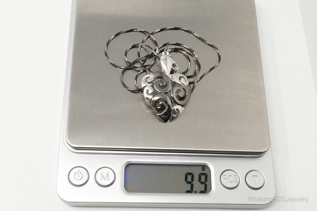 Vintage Designer Swirl Heart Sterling Silver Necklace | Jewelry > Necklaces > Pendants | Wiccan Center
