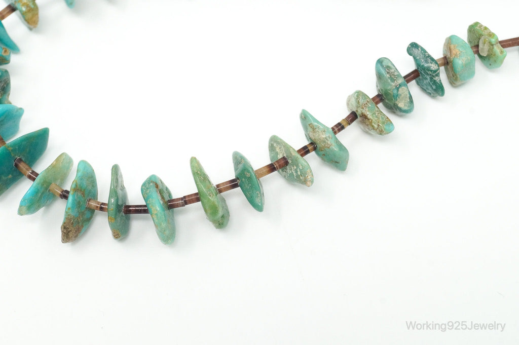 Vintage Native American Turquoise Porcupine Quill Sterling Silver Necklace | Jewelry > Necklaces > Pendants | Wiccan Center