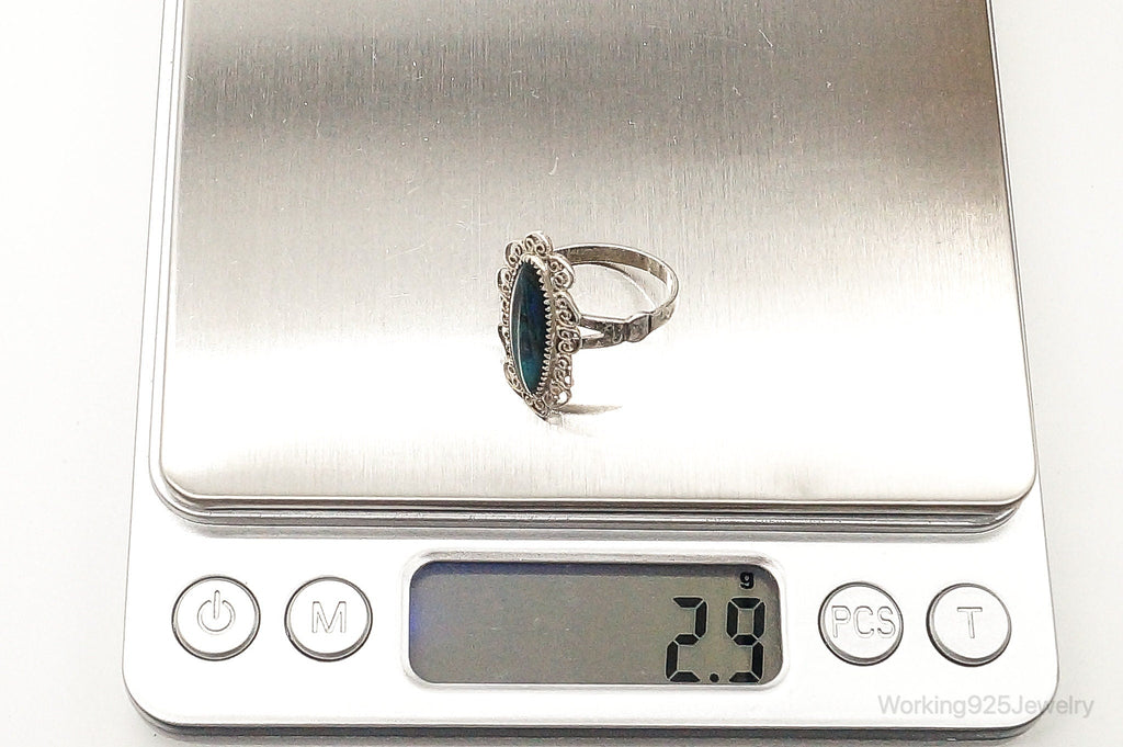 Vintage Native American Paua Abalone Shell Sterling Silver Ring - SZ 6.75 | Jewelry > Rings | Wiccan Center