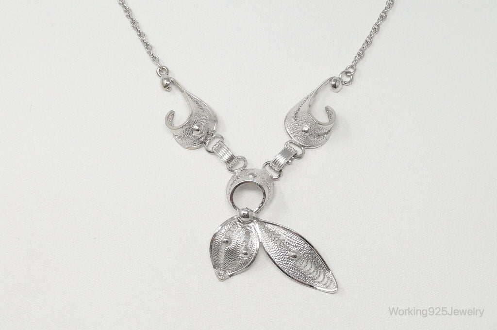 Vintage Joseph Esposito Filigree Sterling Silver Necklace | Jewelry > Necklaces > Pendants | Wiccan Center