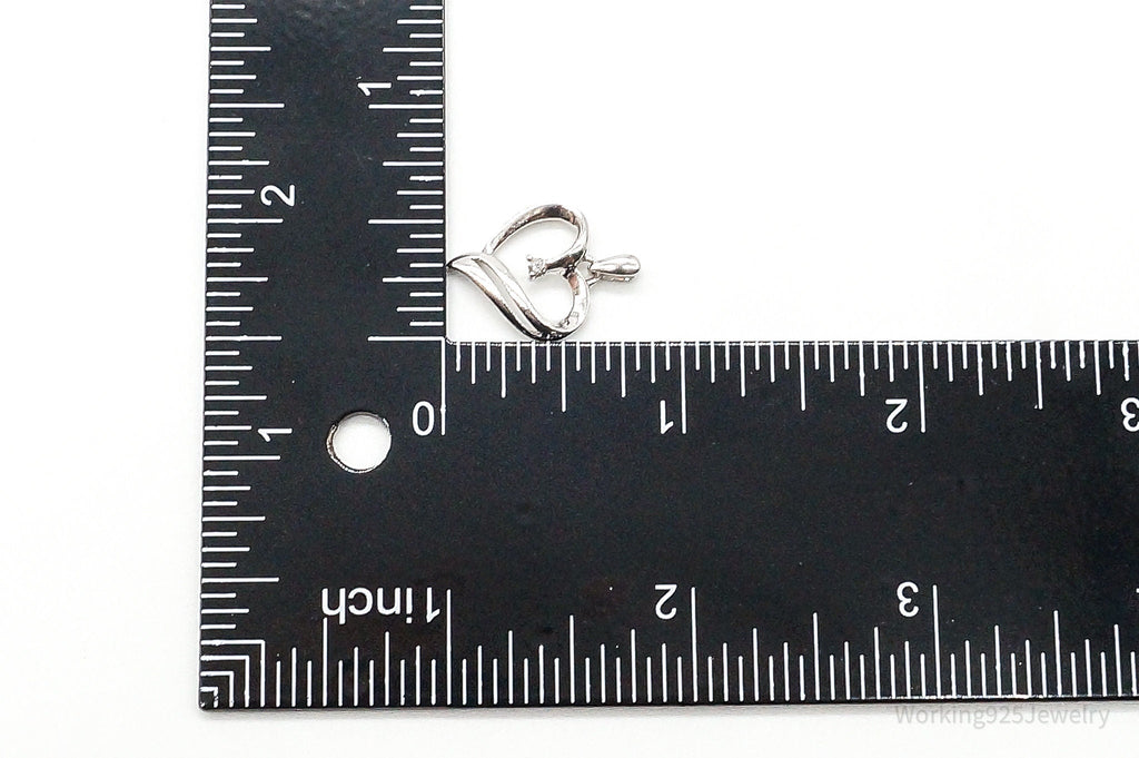 Vintage Diamond Heart Sterling Silver Pendant | Jewelry > Necklaces > Pendants | Wiccan Center