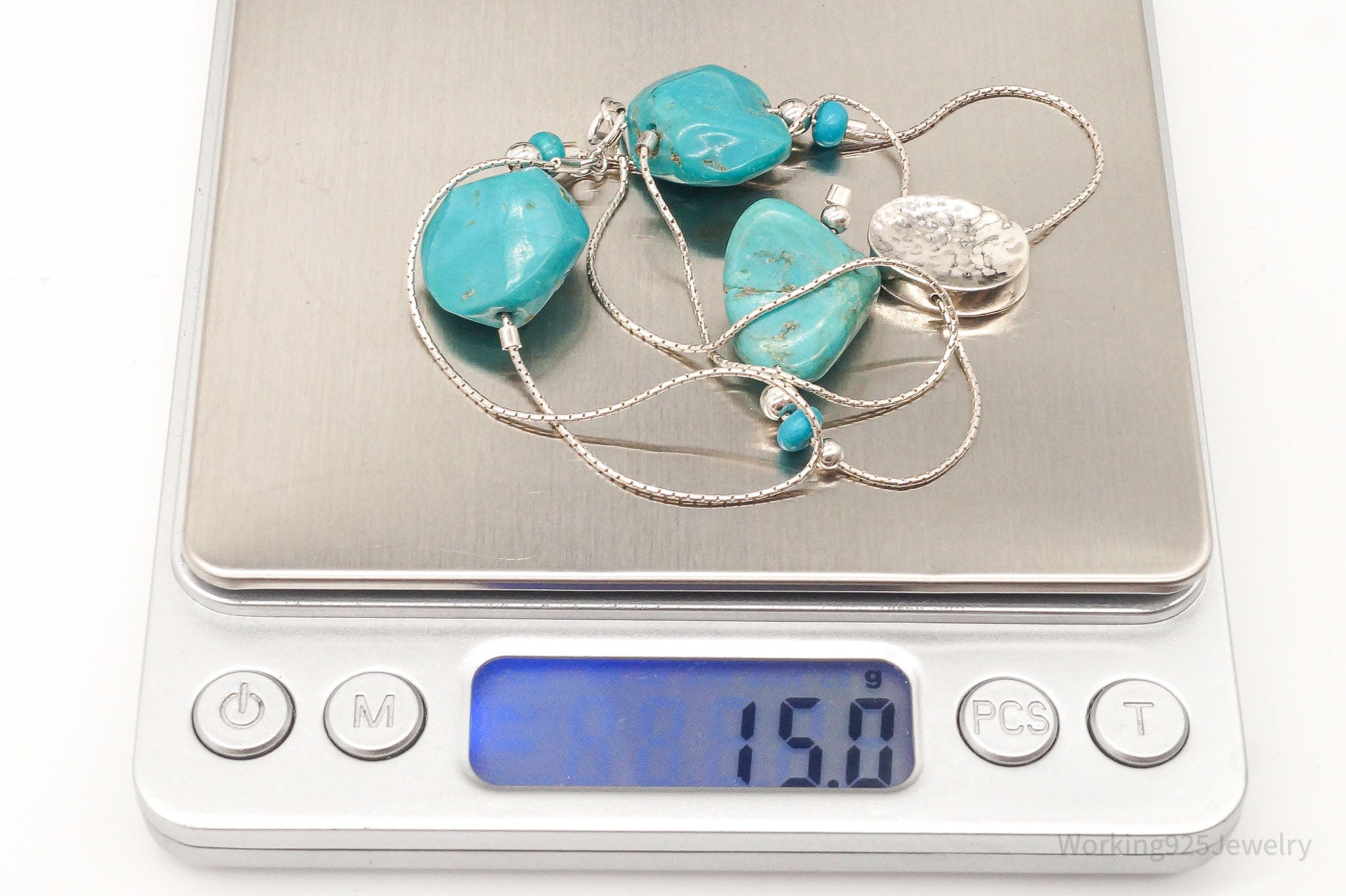 Vintage Israel Designer Avi Soffer Turquoise Sterling Silver Necklace | Jewelry > Necklaces > Pendants | Wiccan Center