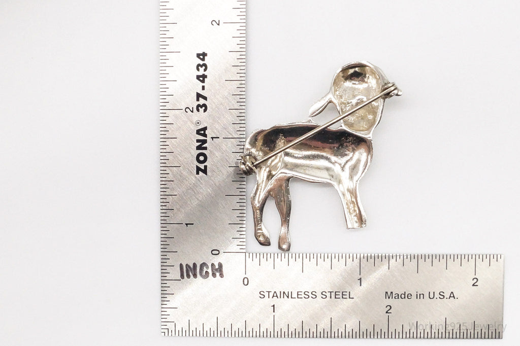 Antique Lamb Sheep Sterling Silver Brooch Pin | Jewelry > Brooches, Pins & Clips | Wiccan Center
